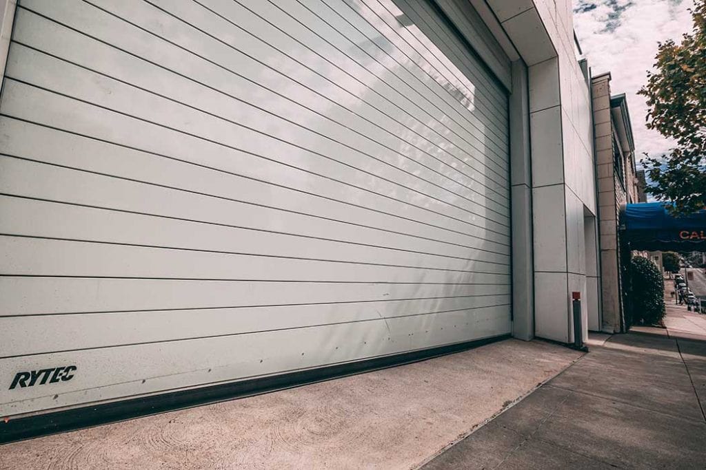 Custom commercial steel door installed for building